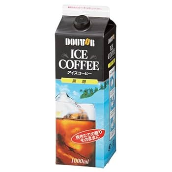 Amazon.co.jp: ドトールコーヒー アイスコーヒー 無糖 1L×6本