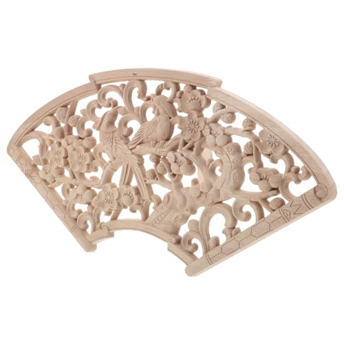 Wood Fan Applique Corner Onlay for Door and Ceiling Decor