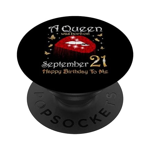 Una reina nació el 21 de septiembre Feliz cumpleaños para mí PopSockets PopGrip Intercambiable