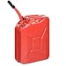 Goplus 20 Liter (5 Gallon) Jerry Fuel Can with Flexible Spout, Portable Jerry Can Fuel Tank Steel Fuel Can, Fuels Gasoline Cars, Trucks, Equipment (Red)