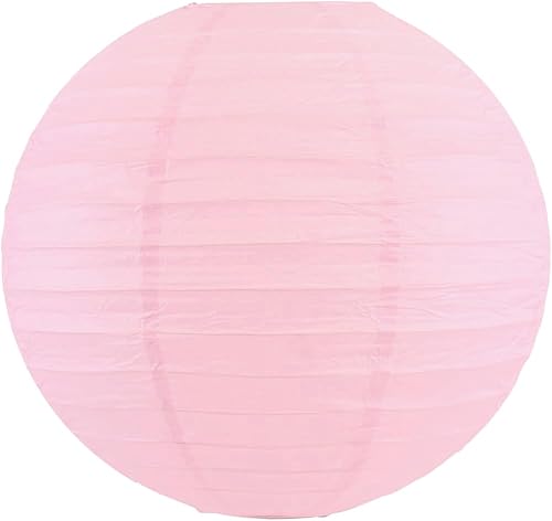 Miniatura 2 de TopAAA Farol de papel rosa de 8 pulgadas, linternas de papel chinas, japonesas (juego de 5, rosa)