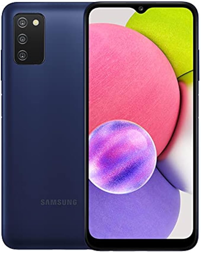 SAMSUNG Galaxy A03S (64GB, 4GB) 6.5" HD+, 5000mAh Battery Dual SIM GSM Unlocked 4G LTE (T-Mobile, AT&T, Metro, Global) International Model A037M/DS (w/Fast Car Charger, Blue)