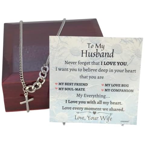 KINDPAW Cross Necklace for Husband – You are My Love Bug (Mahogany Style Luxury Box) Cover