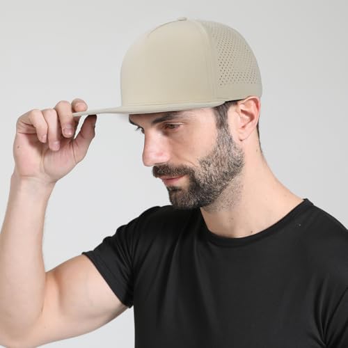 Image of M /L /XL /XXL Oversize Flat Bill Baseball Cap for Men Women Quick Dry Snapback Hats Summer Mesh 5 Panel Cap