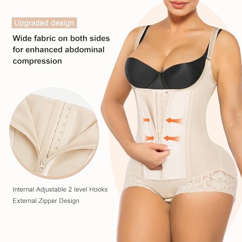 Image of SHAPERX Women's Fajas Colombianas Shapewear Tummy Control Body Shaper Girdles Post Surgery Compression Garment
