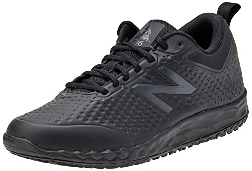 New Balance Men's Fresh Foam Slip Resistant 806 V1 Industrial Shoe, Black/Black, 10 Wide