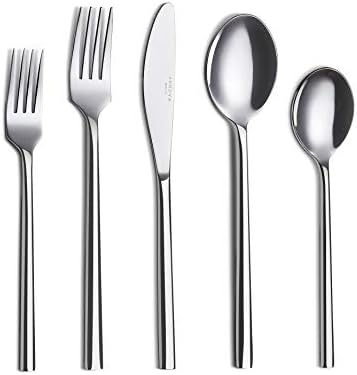 Annova Silverware 20 Set PCS Set Forged Premium Stainless Steel/Flatware – 4 x Dinner Forks, 4 x Salad Forks, 4 x Dinner Knives, 4 x Dinner Spoons, 4 x Dessert Spoons – Service for 4 Annova Silverware 20 Set PCS Set Forged Premium Stainless Steel/Flatware – 4 x Dinner Forks, 4 x Salad Forks, 4 x Dinner Knives, 4 x Dinner Spoons, 4 x Dessert Spoons – Service for 4