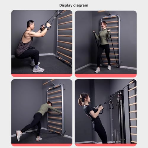 Scala multifunzione per esercizi e barra per trazioni da parete, per ginnastica, fisioterapia e stretching, ideale per bambini e adulti