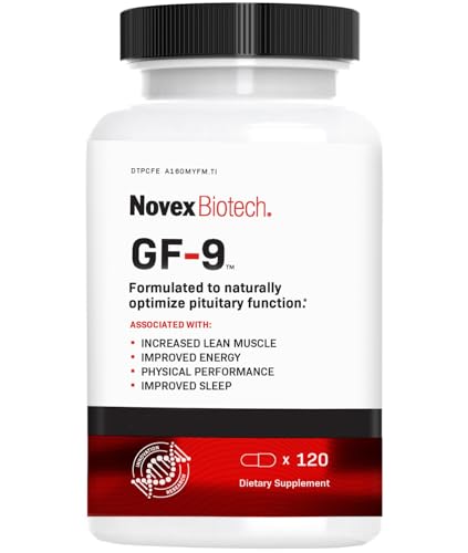 Novex Biotech GF-9 – HGH Boosting Supplement for Men – Workout Complex for Men – Support Energy, Endurance, Sleep, 120 Ct (30-Day Supply)