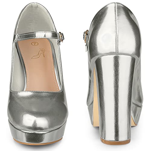 Zapatos Mary Janes Perphy de tacón grueso que ofrecen comodidad y altura sin dolor de pies 2