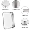 P&P CHEF 10.4 Inch Lasagna Pan, Stainless Steel Sheet Baking Pan, Rectangular Brownie Pan for Baking Lasagna/Meats, Cookie Tray Fits in Toaster Oven, Easy Clean & Heavy Duty (2Pc) #2