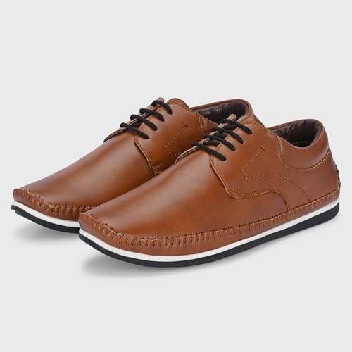 Image of Centrino Men's Casual Shoes |Stylish Lace-Up Design | Soft Cushioned Insole for Comfort | Lightweight & Breathable |Oxfords Walking, Office Comfortable Shoe |Classy Sneakers with Extra Comfort (7631)