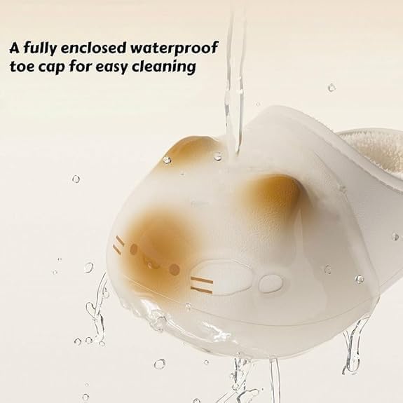 Cat Paw Print Shoe for Women Men, Fleece-Lined for Warmth, Waterproof and Slip-Resistant, Winter Cozy Platform Slippers - Image 5