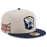 New Era Men's Stone/Navy Dallas Cowboys 2023 Salute to Service 59FIFTY Fitted Hat