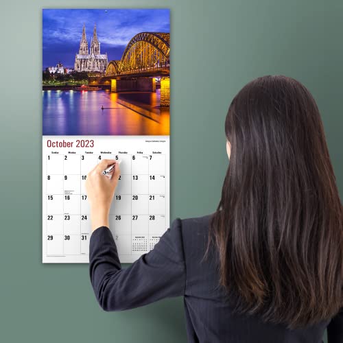 Micasa Germany 2023 Hangable Monthly Wall Calendar | 12" X 24" Open | Thick & Sturdy Paper | Giftable | Explore Deutschland From Home #TOP3