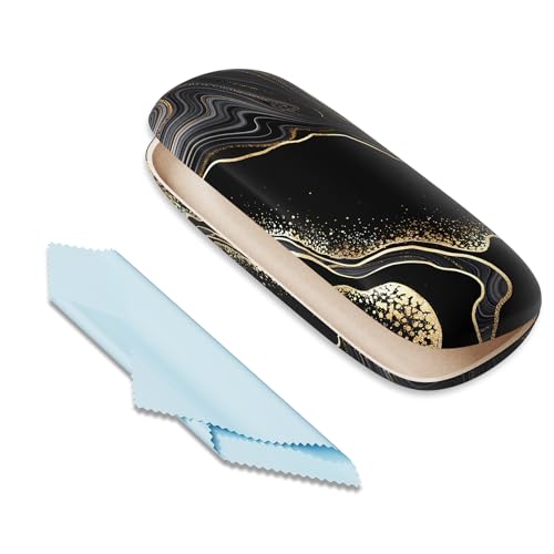 Image of Eyeglasses Case, Portable Hard Shell Protective Case for Glasses, Eyeglass Holder Box for Women with Cleaning Cloth