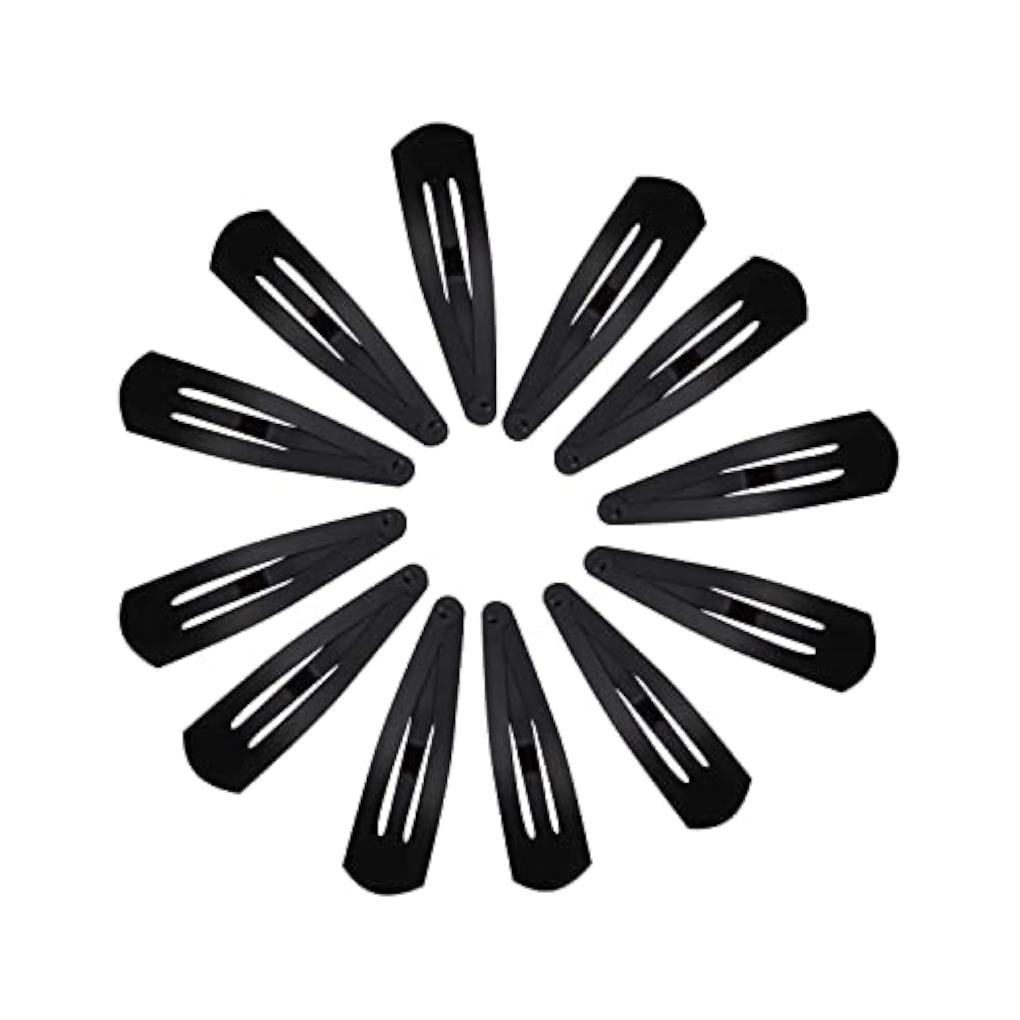 Pack of 24 Black Hair Tic Tac Clips for Girls