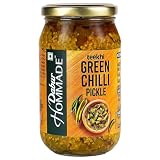 Dabur Hommade Green Chilli Pickle , 400 Gm