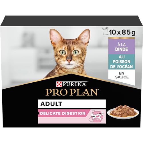 Pro Plan Adulte Delicate Digestion Dinde Poisson Sauce 10x85g