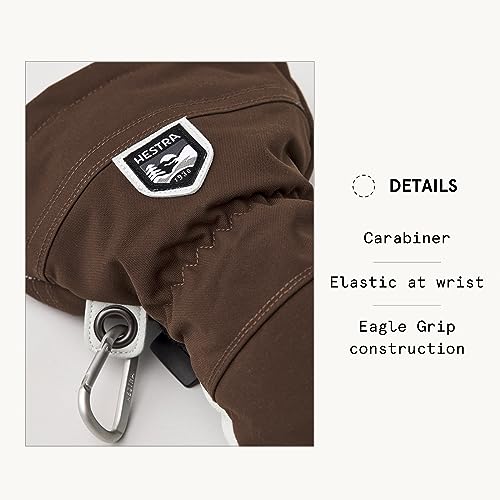 Image of Hestra Army Leather Heli Ski Glove, 5-Finger Snow Glove for Skiing & Snowboarding for Men & Women