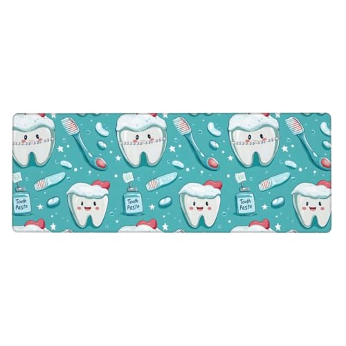 Grand tapis de souris de jeu en caoutchouc imprimé dentifrice pour bureau