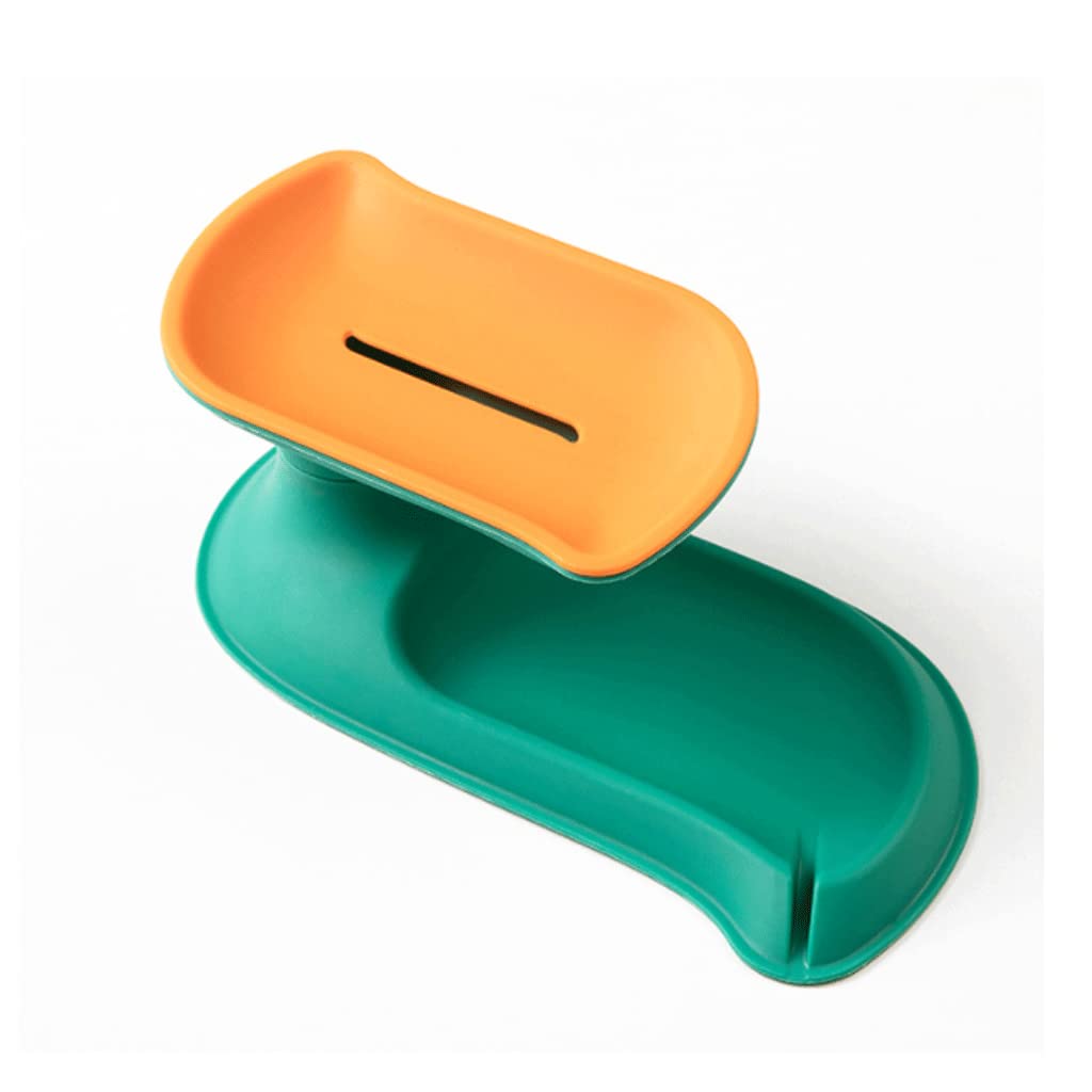 Soap dishes, Soap Dish Holder,SoapTray,Self-Draining Double-layer Multifunctional Drain(Type a)