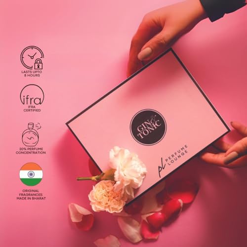 Perfume Lounge Gin & Tonic Perfume Gift Set For Women, 4x20ml Premium Perfume Spray Gift Set, Eau De Parfum, Long Lasting Perfume, Fruity Fragrance Scent