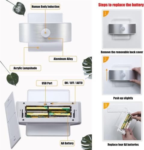 Aplique de pared LED sin cables, la solución con sensor para zonas oscuras 3