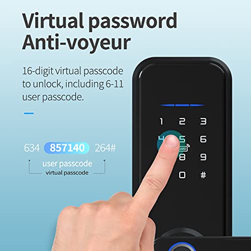 Serrure biométrique poignée connectée et code pour entrée sans clé