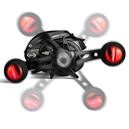 #N/A Baitcasting Fishing Reel, Ultralight, Super Smooth With 17.6 Lb Carbon Fiber Drag, 7.2:1 Gear Ratio - Right Hand #TOP6