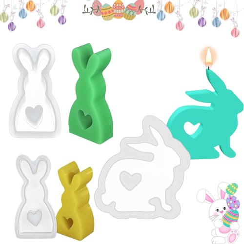 Yijiuba 3 Silicone Moulds Casting Moulds, Silicone Mould Easter, Silicone Rabbit