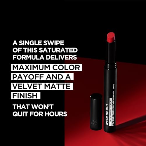 Deck of Scarlet - Wear Me Out Longwear Lipstick, Matte Finish with Moisturizing Vitamin E and Jojoba Seed Oil - Scandal - Image 3