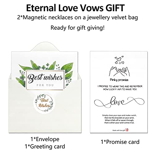 CERSLIMO Magnetic Necklaces for Couples, Heart Pendant Necklace Romantic Gifts for Girlfriend Boyfriend Best Friend Necklace Him and Her Magnetic Necklace Jewellery - Image 4