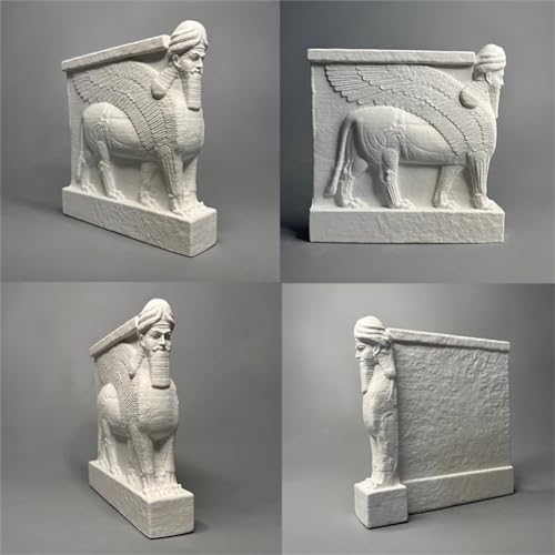 Estatua Toro Alado Asirio en Yeso para Decoración miniatura 7