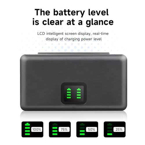 Kit batterie DJI Osmo Action 5 4 3 Pro chargeur double écran LCD - 4