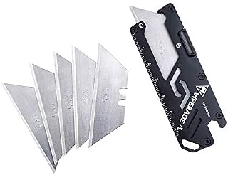 Utility Knife 5 in 1, Keychain Knife with Bottle Opener, Wrench, Ruler, Key