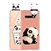 ZhuoFan Funda para Samsung Galaxy J4 Plus, Cárcasa Silicona 3D Muñecas con Dibujos Colores Diseño Suave Gel TPU Antigolpes de Protector Case Cover Fundas Movil para Galaxy J4 Plus, Panda 4