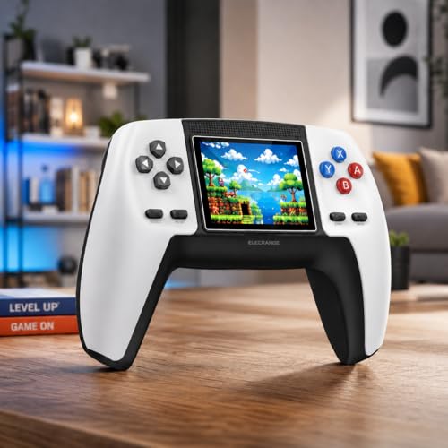 Image of P5 Handheld Retro Gaming Console with 520 Built-in Games, Rechargeable, Colour Screen, TV Output Support, Portable Video Game Player for Kids & Adults,Multicolour