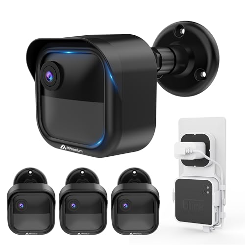 MiPremium Blink Outdoor Surveillance Camera Mount, 360° Adjustable Wall Mounting Bracket 3 Pack & Weatherproof Protective Housing, with Sync Module 2 Outlet (Blink Camera Not Included) by MiPremium - Used condition - US$8.22