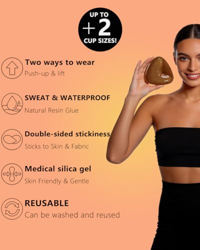 Image of Double Sided Sticky Bra Inserts, Ultra Instant Volume, Push Up Adhesive Bra Pads