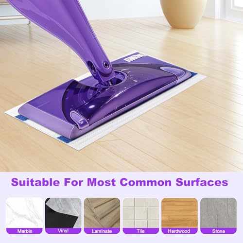 wlich Mop Pad Refills Compatible with Swiffer WetJet Mop and All 10\"-11\", 30 Count Disposable Multi Surface Mopping Pads Refills, Thickness and Absorbent Spray Mop Pads, Unscented