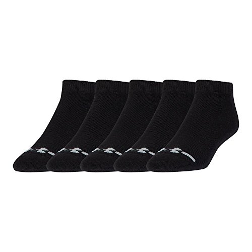 Under Armour Men's Charged Cotton No Show Socks, Black, Medium