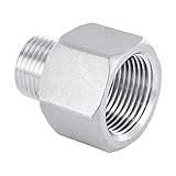 KI Edelstahl Reduzierstück neg. Muffennippel V4A Gewindefitting IG x AG - 1/2