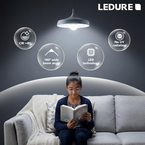 Image of LEDURE 9W Twin Pack LED Bulb B22 Base | Pack of 6 (12 Bulbs) | Energy Saving LED Light for Home, Office, Bedroom, Living Room | Cool White LED Lamp | 2 Year Warranty
