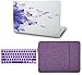 KECC Laptop Case for New MacBook Air 13" Retina (2019/2018, Touch ID) w/Keyboard Cover + Sleeve Plastic Hard Shell Case A1932 3 in 1 Bundle (Purple Flower)