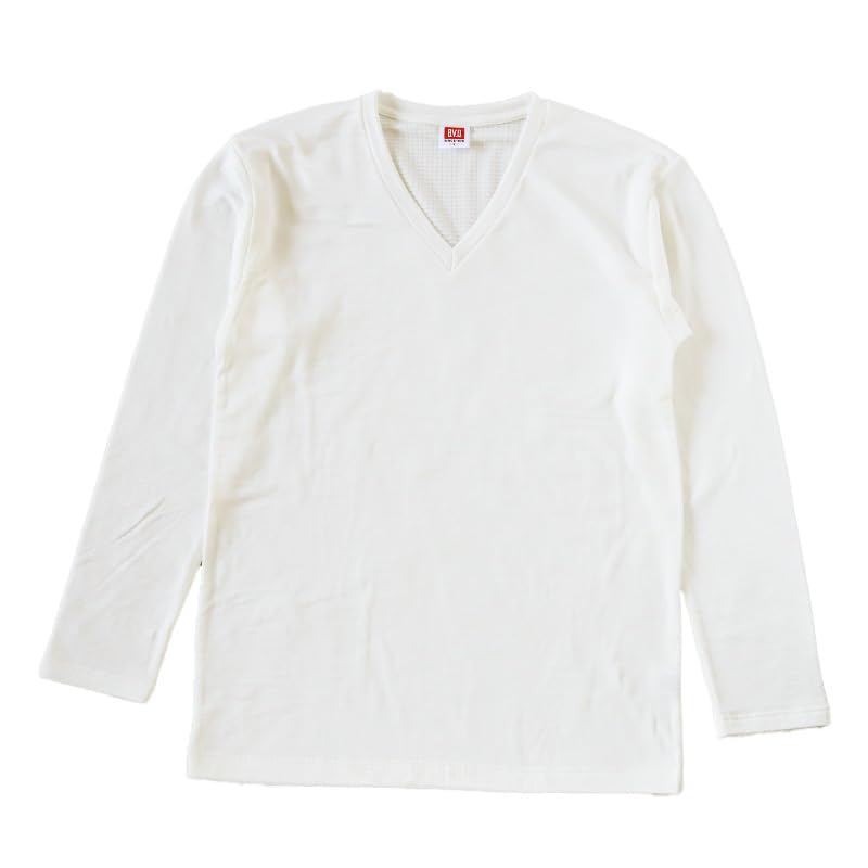 [ビー・ブイ・ディ] 瞬暖 tシャツ vネック 長袖 防寒 保温 裏起毛 下着 インナー シャツ 静電気防止 厚手 メンズ