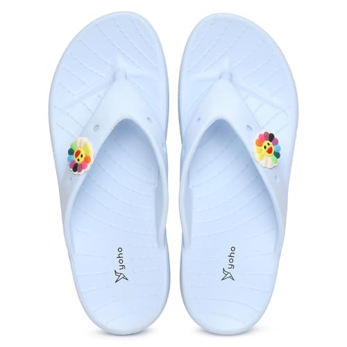 Image of YOHO Drizzle Soft Slippers for Women, Mild Acupressure, Lightweight, Anti Skid & Slip, Diabetic Footwear for Woman, Home Wear Bathroom Chappal for ladies | Waterproof Monsoon & Rainy Footwear
