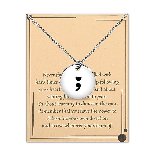 Semicolon Earrings Depression Mental Health Awareness Gift for Her - Suicide Prevention Jewelry