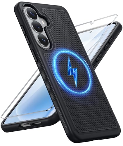 Samsung Galaxy S26 Plus�pFNTCASE �P�[�X:[Magsafe�Ή�] [�X�N���[���v���e�N�^�[�t�����C�g�ѓd�b�J�o�[] �~���^���[�O���[�h�̗����ی� ����~�� ��w�ϏՌ�(���C)