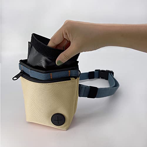 KATOZOO Bolsa de petiscos para cães com clicker de treinamento de animais de estimação, kit de bolsa